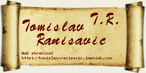 Tomislav Ranisavić vizit kartica